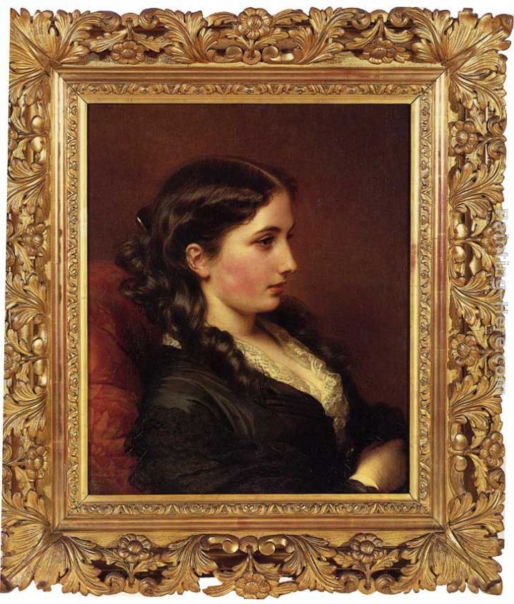 Franz Xavier Winterhalter Study of a Girl in Profile
